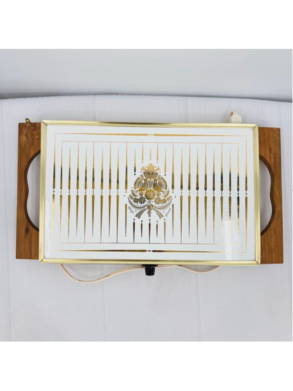 Jaxton Hot Server Food Warmer Tray Georges Briard Mid Century MCM With Cord Rare
